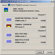 Imagen que muestra los discos duros correctamente configurados