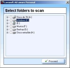 Discos a escanear en Ad-aware