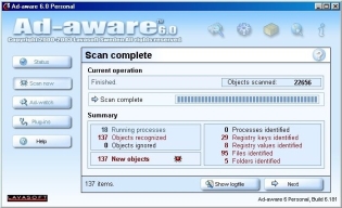 Resultados de Ad-aware