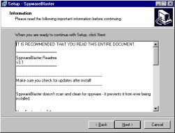 Informacin del SpywareBlaster
