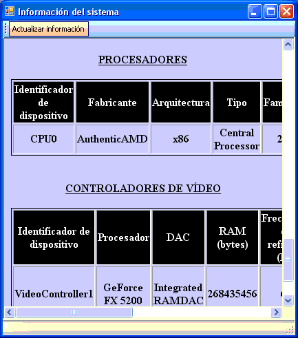 informacion cliente