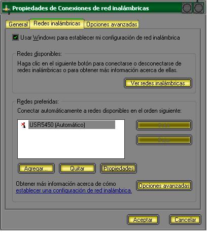 Propiedades Red Inalambrica
