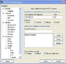 Accediendo con PuTTy