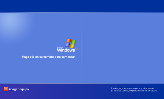Pantalla de bienvenida de Windows sin cuentas en las que poder entrar