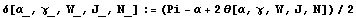 δ[α_, γ_, W_, J_, N_] := (Pi - α + 2θ[α, γ, W, J, N])/2