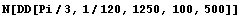 N[DD[Pi/3, 1/120, 1250, 100, 500]]