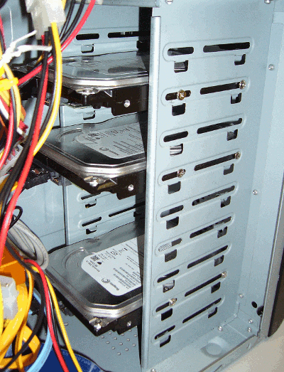 Los tres discos utilizados